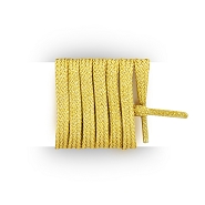 Cordones planos dorados para zapatillas de deporte, cordones lurex longitud 40 cm color hoja de oro
